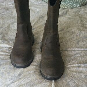 Wolverine Brown Boots Rugged Leather Steel Toe